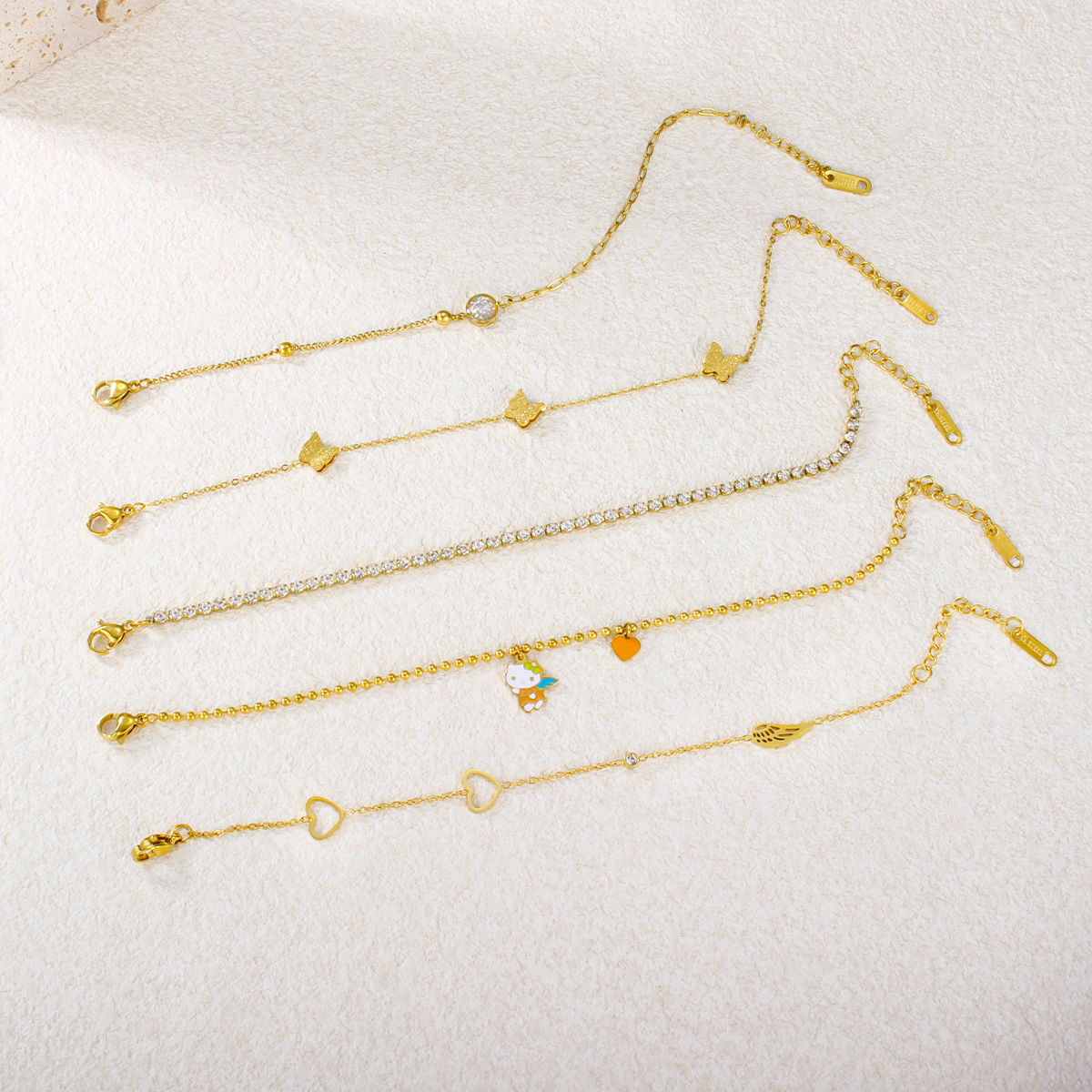 精致18k镀金不锈钢防水手链饰品礼品