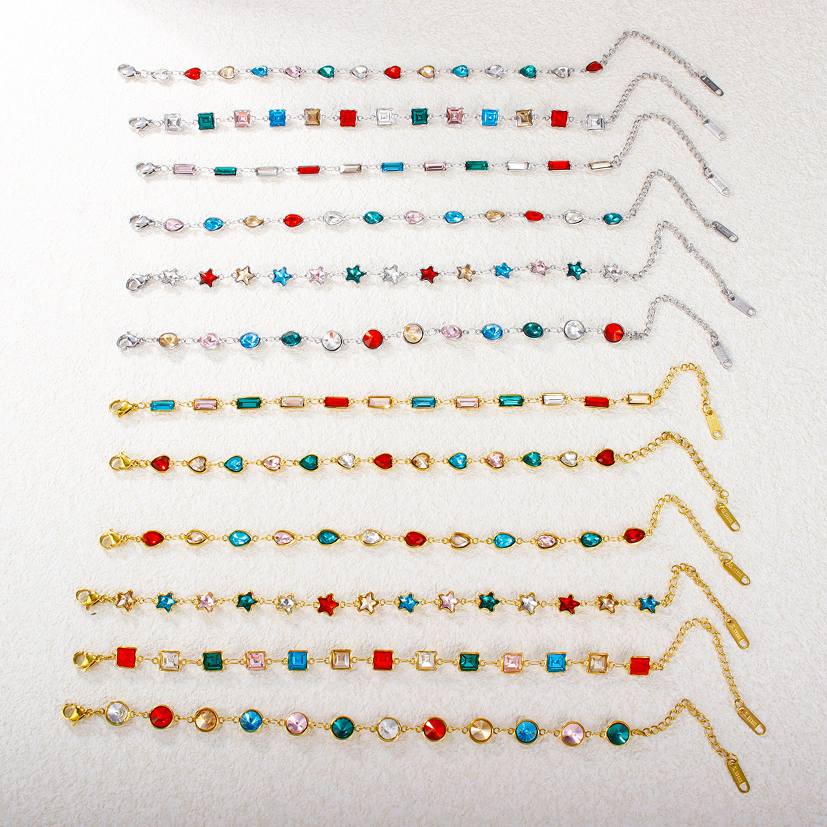 异域风情彩色锆石轻奢风格手链